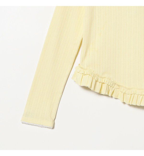 Ray BEAMS 「アイレット フリル ヘム ヘンリーネック」|Tシャツ・カットソー|