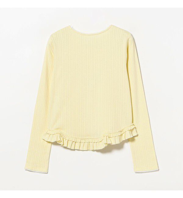 Ray BEAMS 「アイレット フリル ヘム ヘンリーネック」|Tシャツ・カットソー|