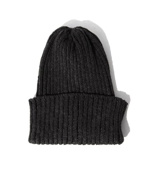 BEAMS「Watch Cap Linen」|ニット帽|BLACK