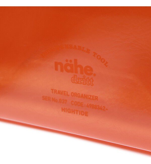 bPr BEAMS「【別注】nahe(R) / トラベル オーガナイザー クリア オレンジ」|ステーショナリー|