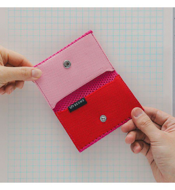 bPr BEAMS「bPr BEAMS / マルチ ニット カードケース」|ステーショナリー|PINK