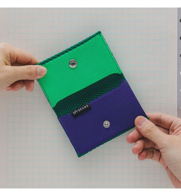 bPr BEAMS「bPr BEAMS / マルチ ニット カードケース」|ステーショナリー|GREEN