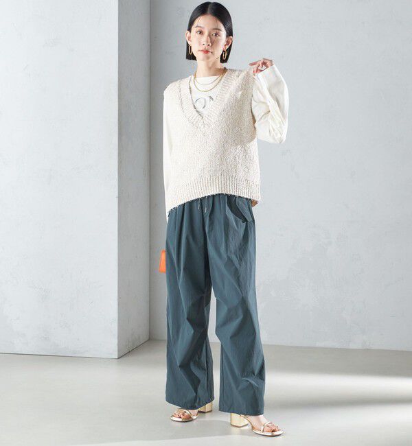 SHIPS for women「〈手洗い可能〉カール ヤーン スパンコール ベスト 24SS ◇」|ベスト・ジレ|
