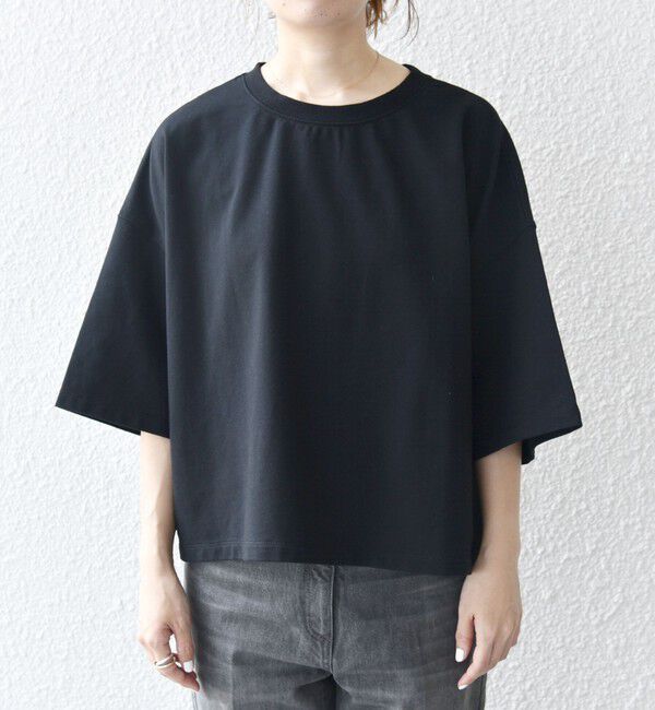 SHIPS any「【WEB限定】SHIPS any:〈洗濯機可能〉インレイ ハーフスリーブ ショートTEE」|Tシャツ・カットソー|