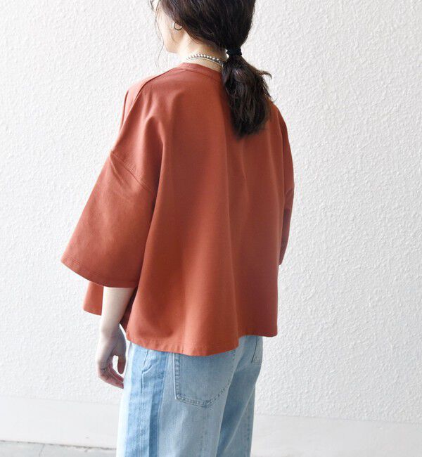 SHIPS any「【WEB限定】SHIPS any:〈洗濯機可能〉インレイ ハーフスリーブ ショートTEE」|Tシャツ・カットソー|