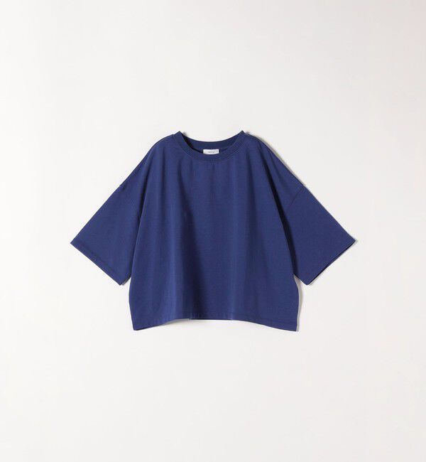 SHIPS any「【WEB限定】SHIPS any:〈洗濯機可能〉インレイ ハーフスリーブ ショートTEE」|Tシャツ・カットソー|