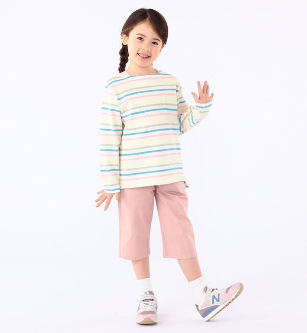 SHIPS KIDS「SHIPS KIDS:100～130cm / ボーダー 長袖 TEE」|Tシャツ・カットソー|