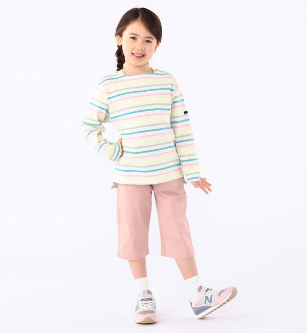 SHIPS KIDS「SHIPS KIDS:100～130cm / ボーダー 長袖 TEE」|Tシャツ・カットソー|