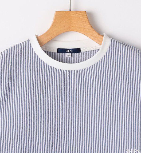 SHIPS KIDS「SHIPS KIDS:100～130cm /〈UVカット/吸水速乾〉ドライタッチ プルオーバー」|Tシャツ・カットソー|