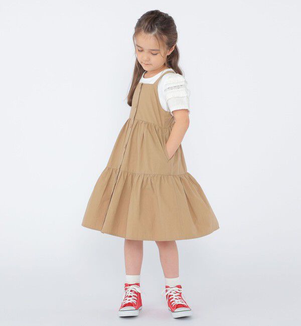 SHIPS KIDS「SHIPS KIDS:100～130cm/ティアード ジャンパースカート」|ジャンパースカート|