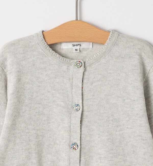 SHIPS KIDS「SHIPS KIDS:80～90cm / リバティ ボタン カーディガン」|カーディガン|