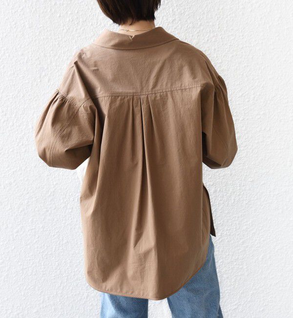SHIPS for women「〈手洗い可能〉無地 / ストライプ サイド スリット スキッパー コットン シャツ 2」|シャツ・ブラウス|