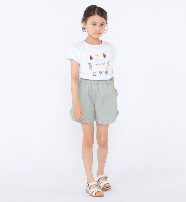 SHIPS KIDS「SHIPS KIDS:100～130cm / 〈接触冷感〉ドライタッチ フリル ショート パンツ」|その他|