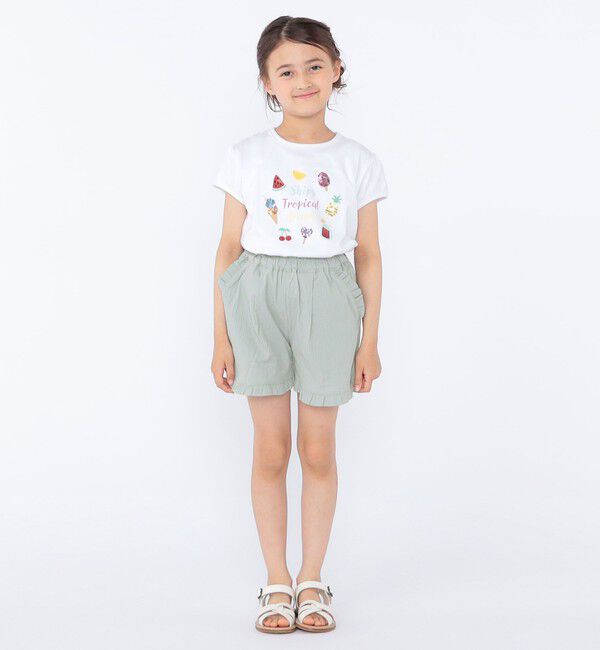 SHIPS KIDS「SHIPS KIDS:100～130cm / 〈接触冷感〉ドライタッチ フリル ショート パンツ」|その他|
