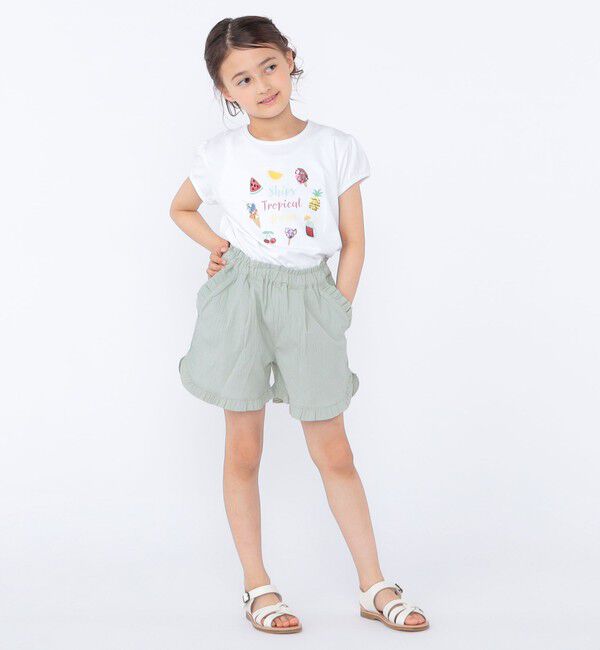 SHIPS KIDS「SHIPS KIDS:100～130cm / 〈接触冷感〉ドライタッチ フリル ショート パンツ」|その他|