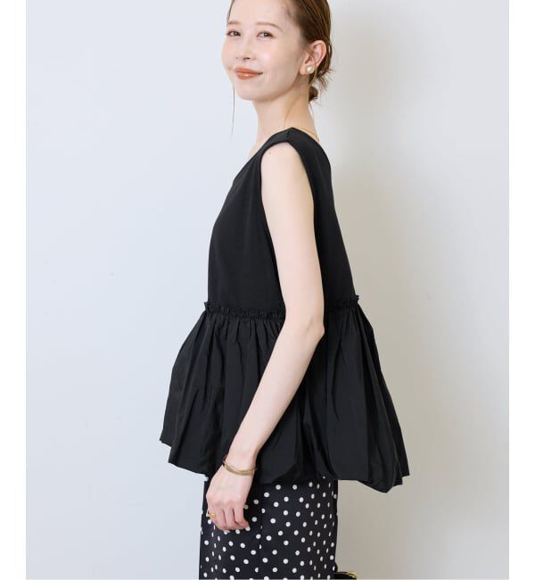SLOBE IENA「バルーンコンビカットソー」|Tシャツ・カットソー|