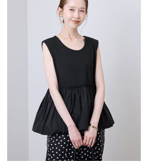 SLOBE IENA「バルーンコンビカットソー」|Tシャツ・カットソー|