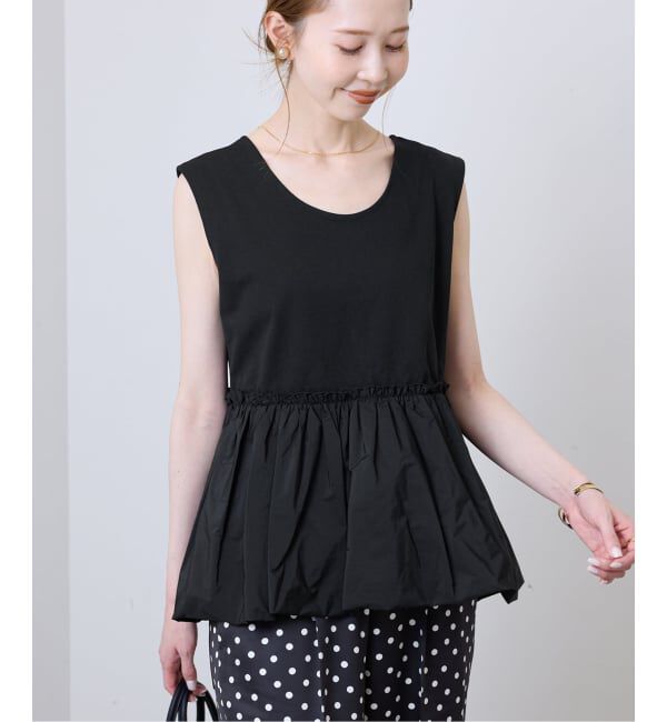 SLOBE IENA「バルーンコンビカットソー」|Tシャツ・カットソー|