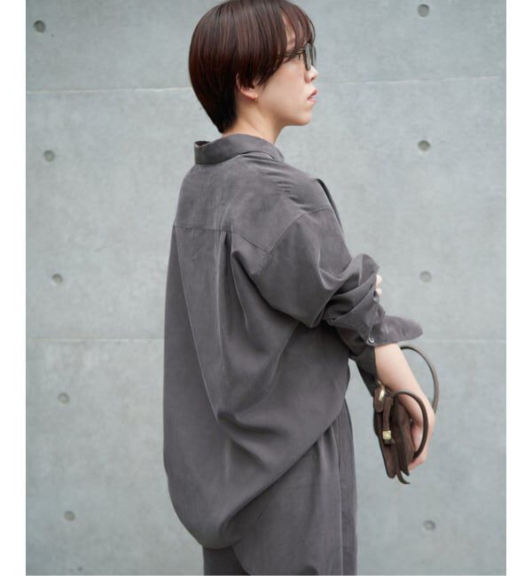 IENA「《予約/手洗い可》フィブリルキュプラミックスシャツ」|シャツ・ブラウス|
