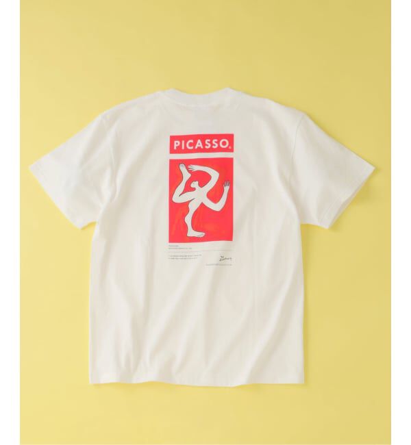 EDIFICE「Pablo Picasso(パブロ・ピカソ) 別注 アート プリント Tシャツ」|Tシャツ・カットソー|レッド