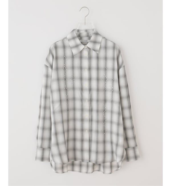 PULP「【Geek Office / ギークオフィス】MILLO WOMEN Shadow Check Oversized Shirt」|シャツ・ブラウス|ナチュラル A