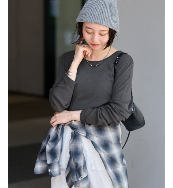 JOURNAL STANDARD relume「《追加》ツイストシアーテレコロングTEE」|Tシャツ・カットソー|グレー