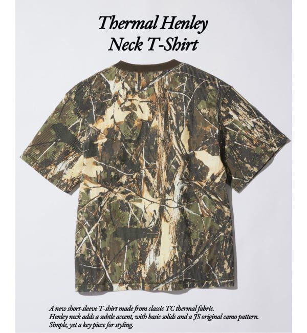 JOURNAL STANDARD「TC サーマル 半袖 ヘンリーネック Tシャツ」|Tシャツ・カットソー|