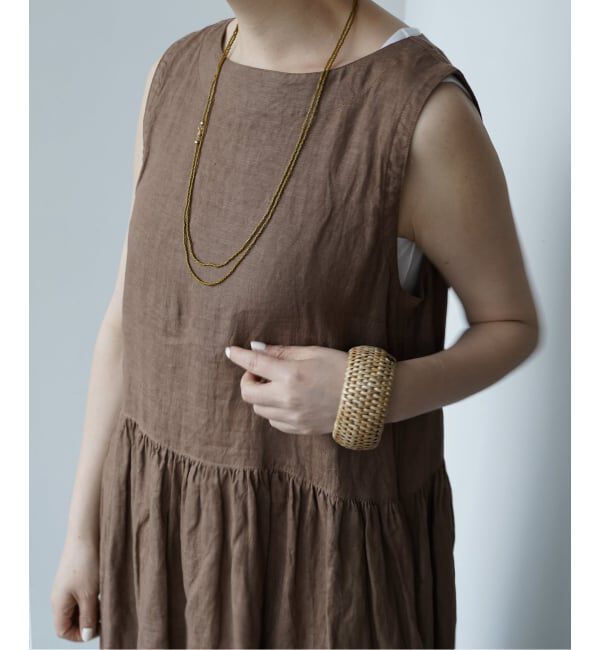 journal standard luxe「【ARMEN】LINEN PLAIN  BOAT NECK DRESS」|ワンピース|