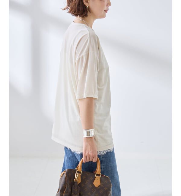 journal standard L'essage「《追加/接触冷感》クールタッチベロアTシャツ」|Tシャツ・カットソー|