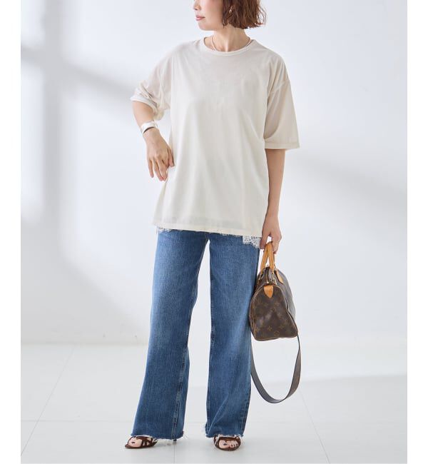 journal standard L'essage「《追加/接触冷感》クールタッチベロアTシャツ」|Tシャツ・カットソー|