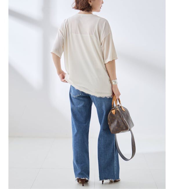 journal standard L'essage「《追加/接触冷感》クールタッチベロアTシャツ」|Tシャツ・カットソー|
