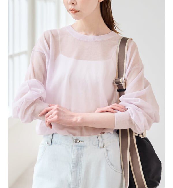U by SPICK&SPAN「シアールーズニットプルオーバー」|ニット・セーター|パープル B