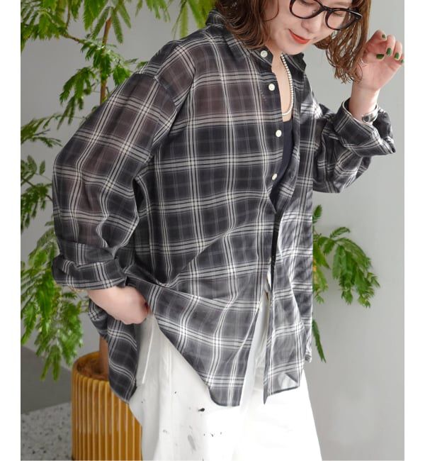 Spick and Span「コットンボイルチェックシャツ」|シャツ・ブラウス|