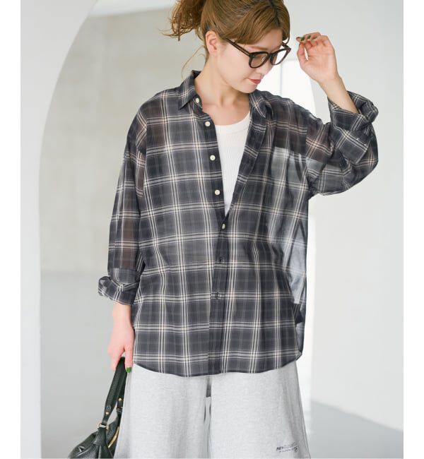 Spick and Span「コットンボイルチェックシャツ」|シャツ・ブラウス|