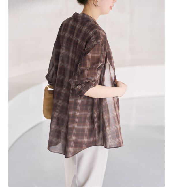 Spick and Span「コットンボイルチェックシャツ」|シャツ・ブラウス|
