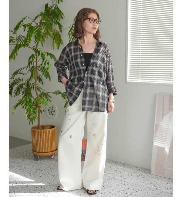 Spick and Span「コットンボイルチェックシャツ」|シャツ・ブラウス|