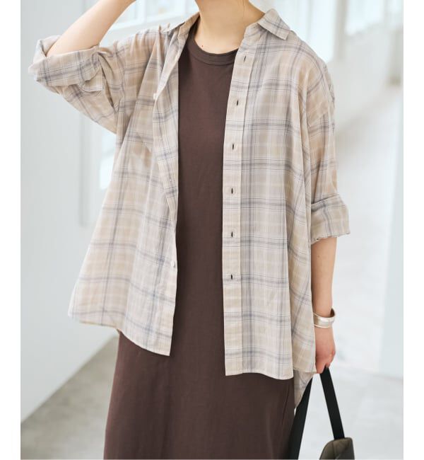 Spick and Span「コットンボイルチェックシャツ」|シャツ・ブラウス|