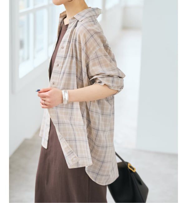 Spick and Span「コットンボイルチェックシャツ」|シャツ・ブラウス|
