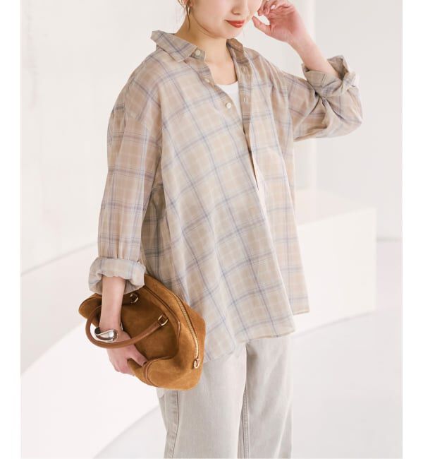 Spick and Span「コットンボイルチェックシャツ」|シャツ・ブラウス|