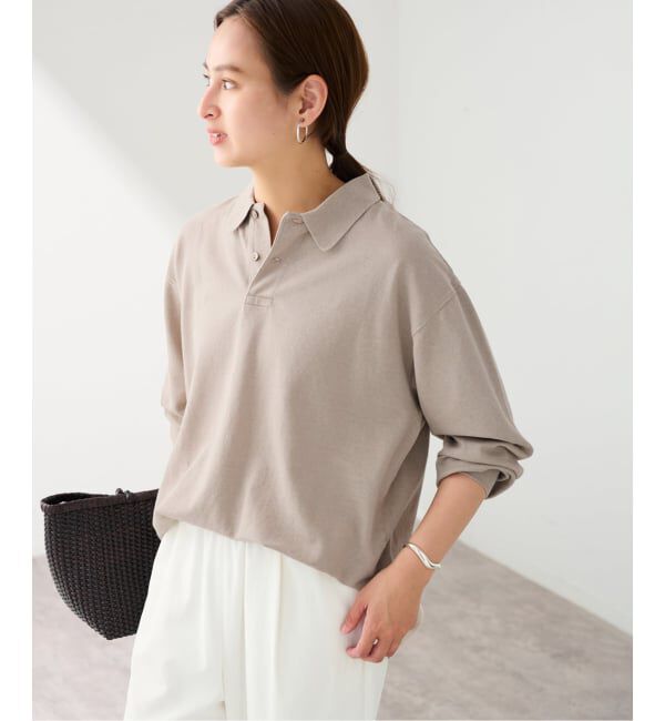 FRAMeWORK「LOEFF/ロエフ LI/CO PIQUE PL LS」|Tシャツ・カットソー|