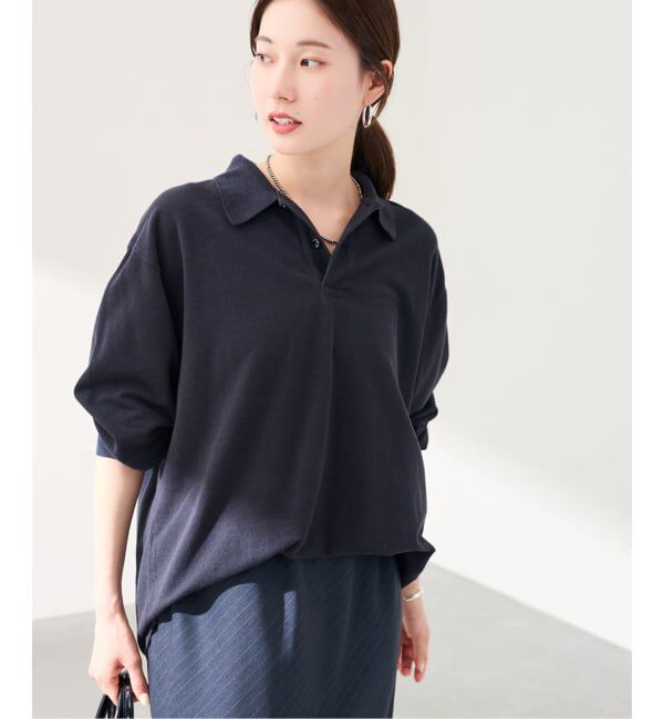 FRAMeWORK「LOEFF/ロエフ LI/CO PIQUE PL LS」|Tシャツ・カットソー|