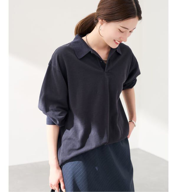 FRAMeWORK「LOEFF/ロエフ LI/CO PIQUE PL LS」|Tシャツ・カットソー|