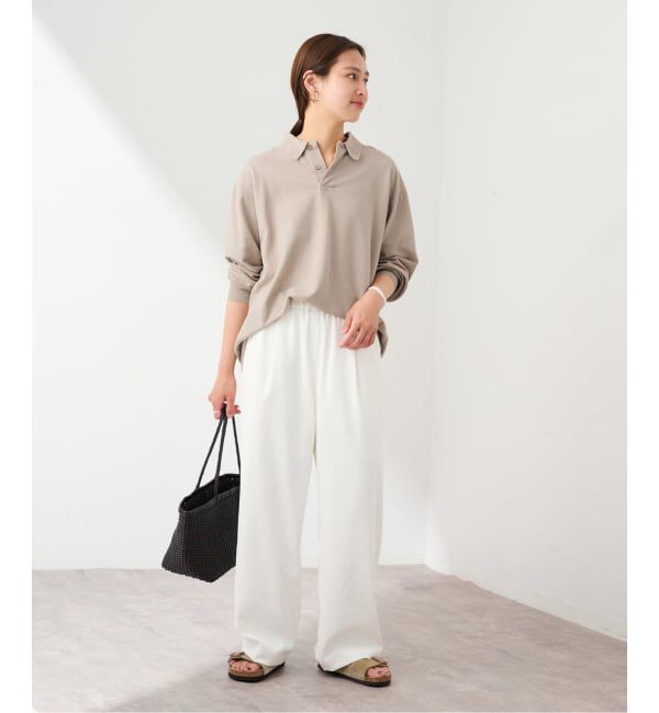 FRAMeWORK「LOEFF/ロエフ LI/CO PIQUE PL LS」|Tシャツ・カットソー|