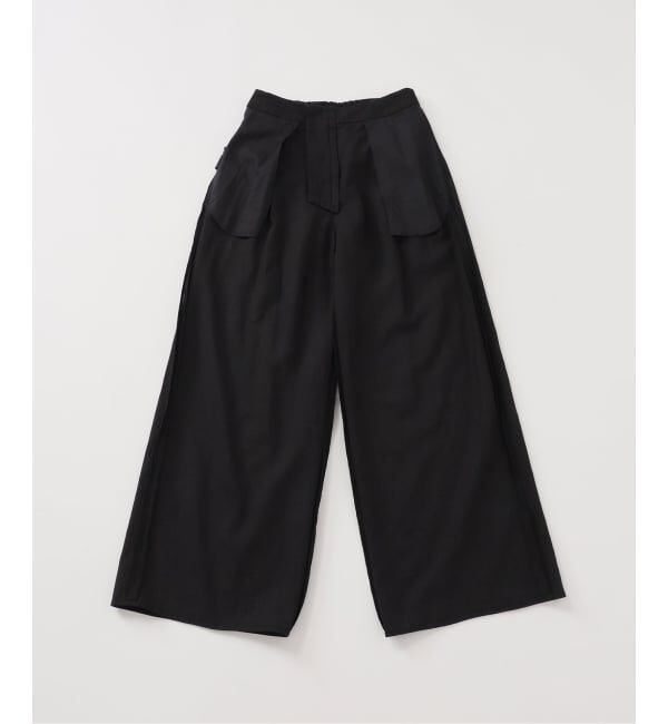 Spick and Span「ハイブリッドラミー1タックワイドパンツ」|スラックス|
