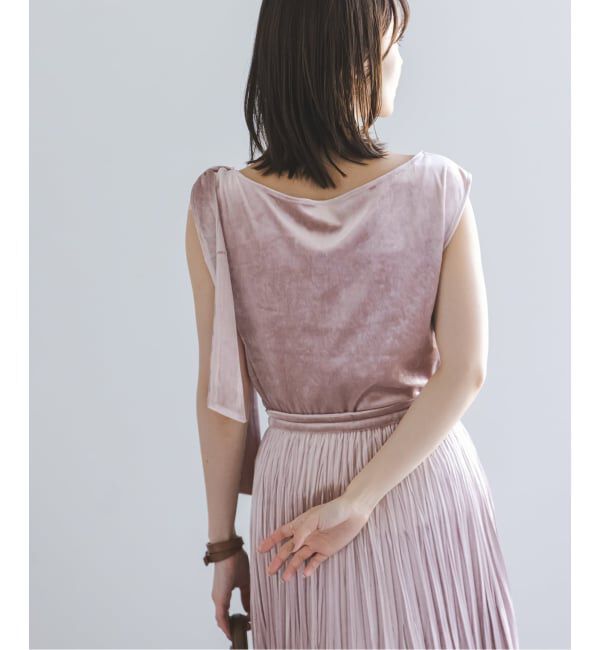 NOBLE「《セットアップ対応》クラッシュベロアドレープトップス」|Tシャツ・カットソー|