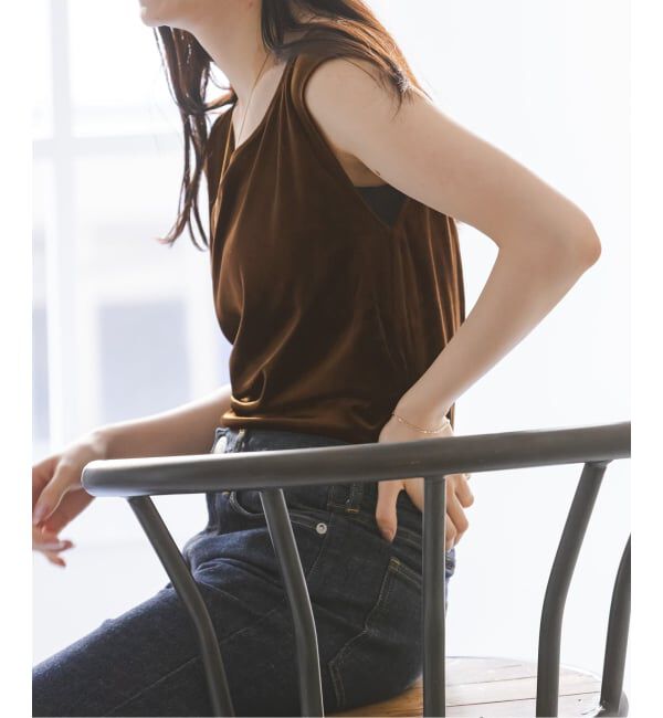 NOBLE「《セットアップ対応》クラッシュベロアドレープトップス」|Tシャツ・カットソー|