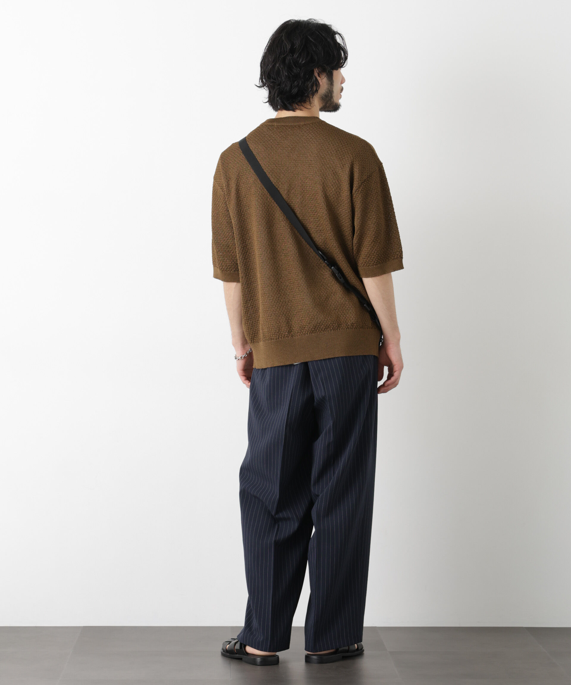 NANO universe「ギマクルーネック ニットTシャツ」|ニット・セーター|