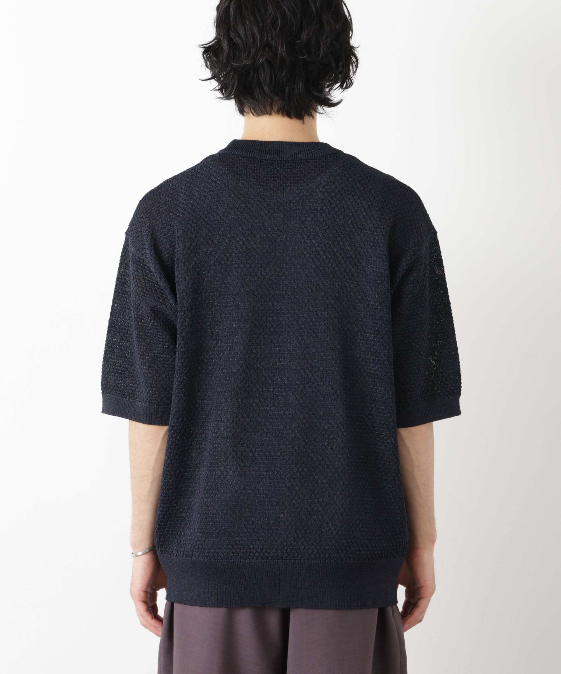 NANO universe「ギマクルーネック ニットTシャツ」|ニット・セーター|