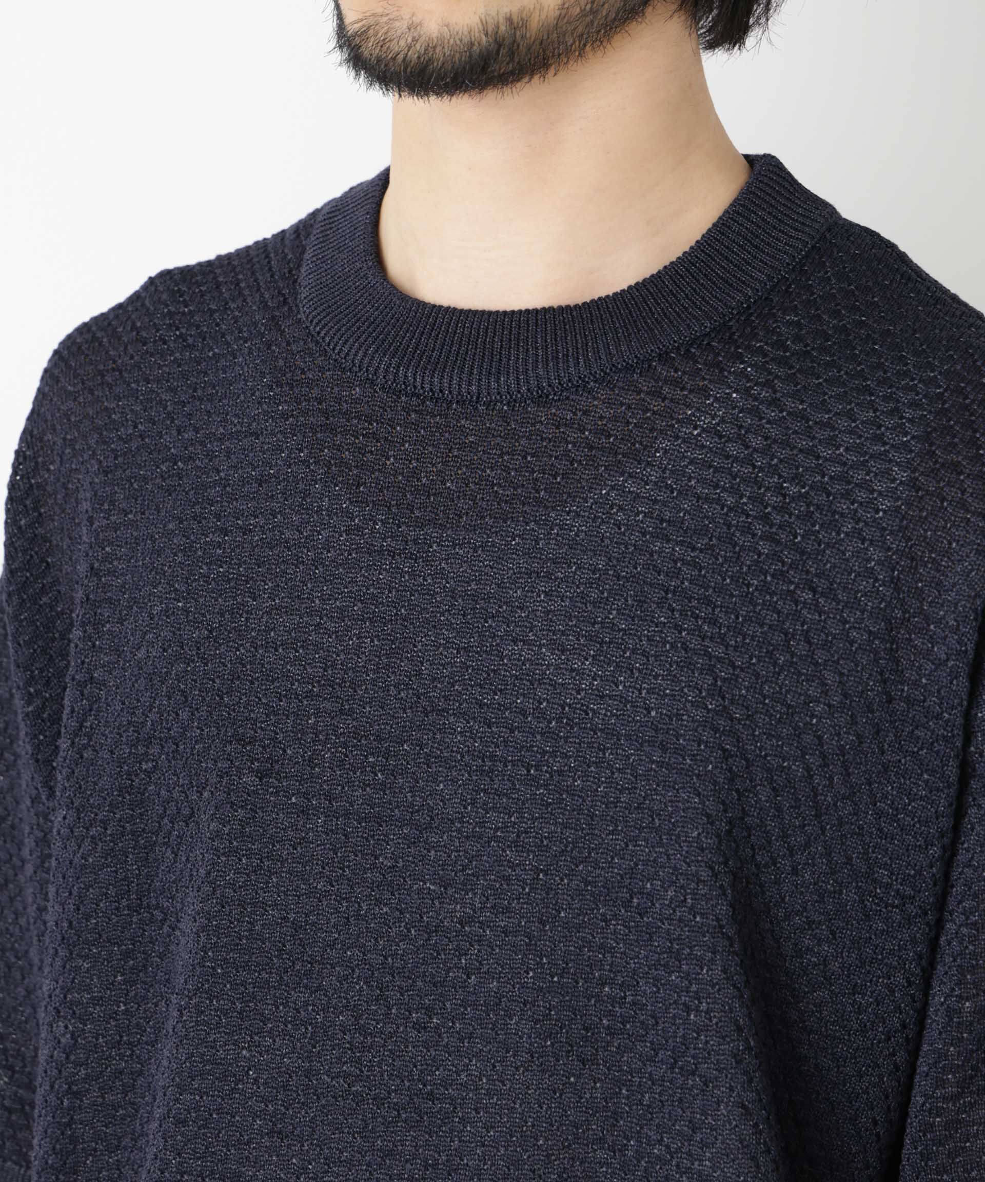 NANO universe「ギマクルーネック ニットTシャツ」|ニット・セーター|