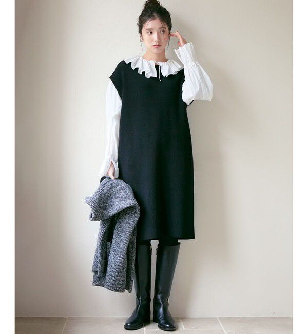 23区「【SLOW/一部店舗限定】テンセルコットンジョーゼット フリル ブラウス」|シャツ・ブラウス|